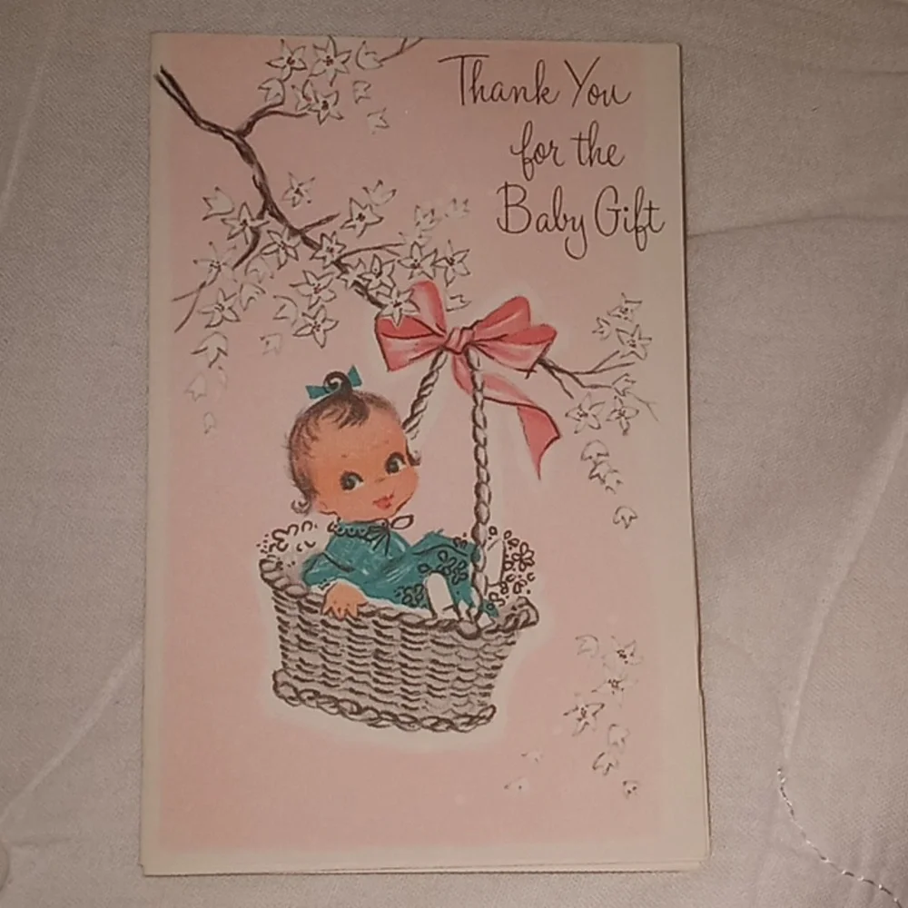 Lot of 3 Vintage American Greetings Baby Shower Thank You Cards